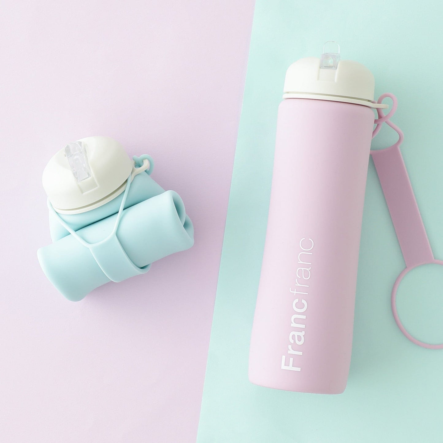 Foldable Silicone Bottle Blue