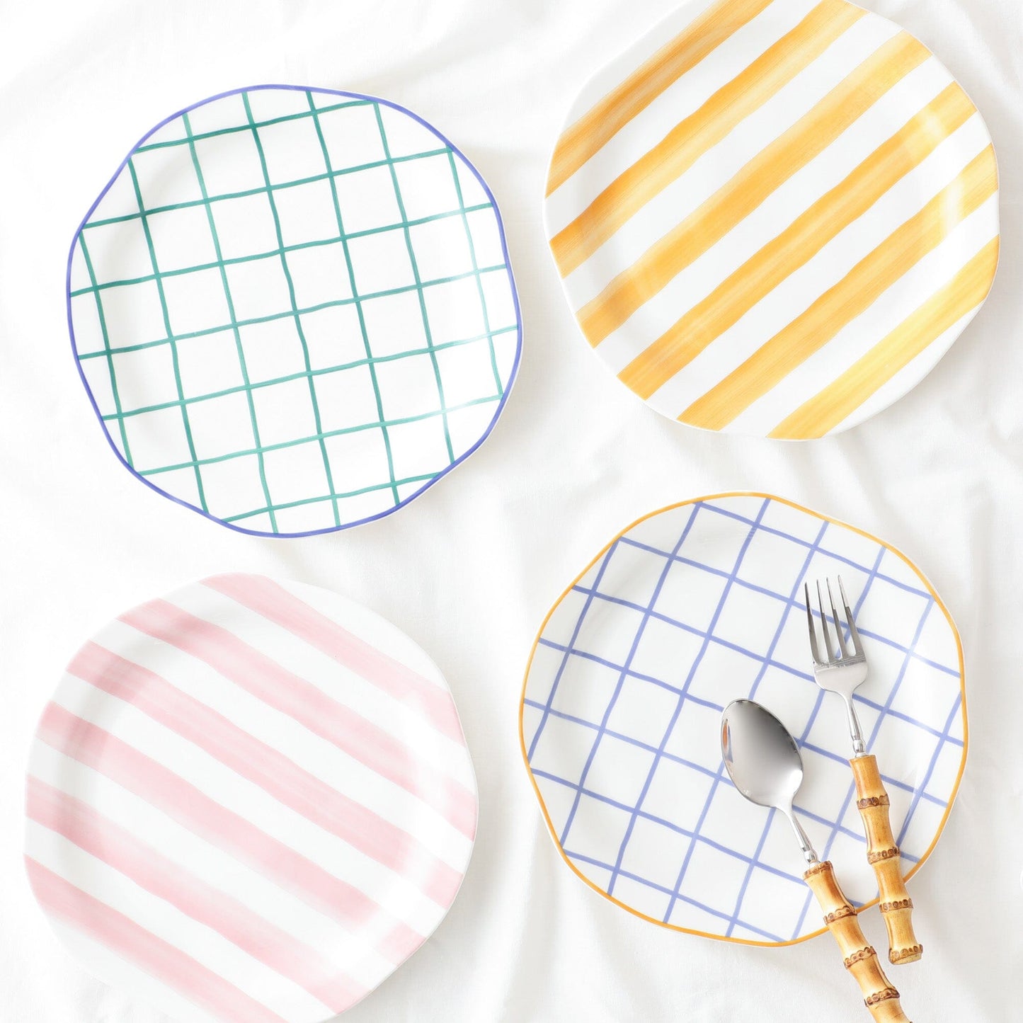Craft Touch Plate Stripe Large Yellow