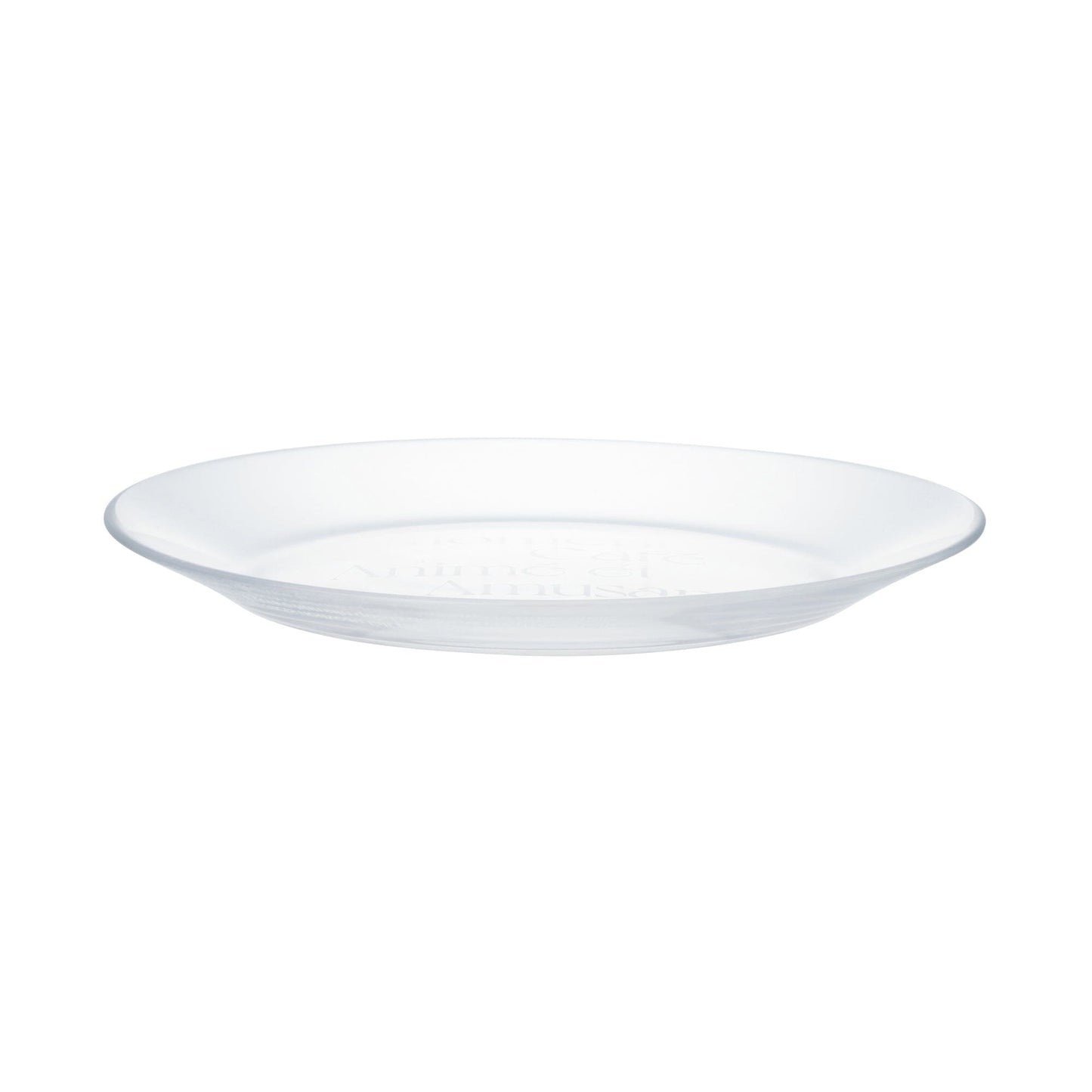 Typo Glass Plate White