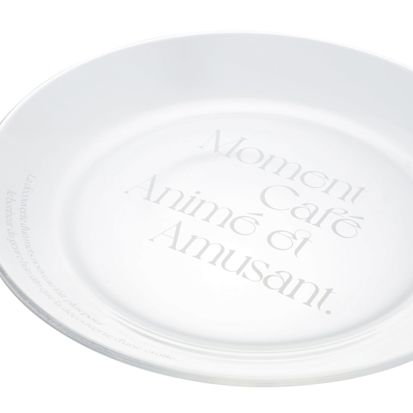 Typo Glass Plate White