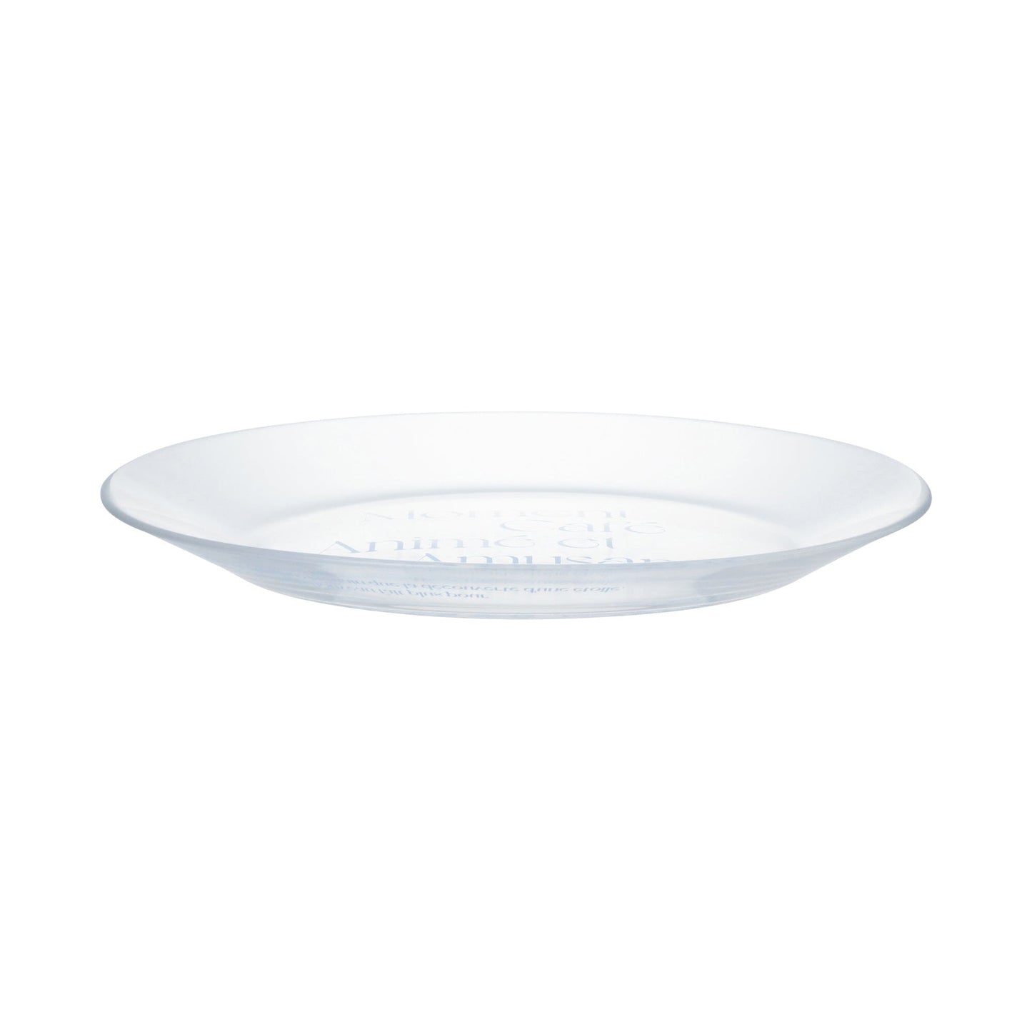 Typo Glass Plate Blue