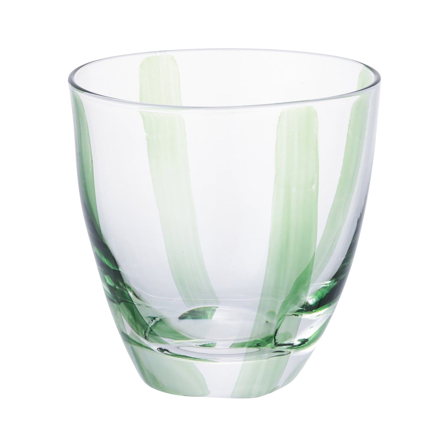 Hand-Painted Striped Tumbler Green