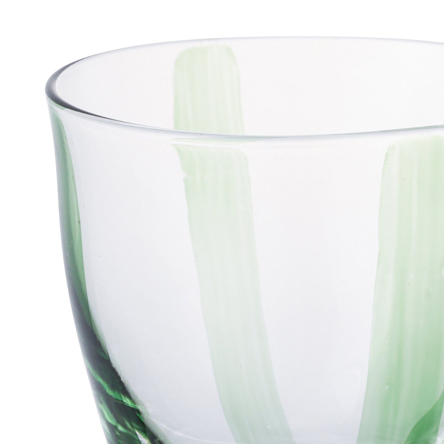 Hand-Painted Striped Tumbler Green