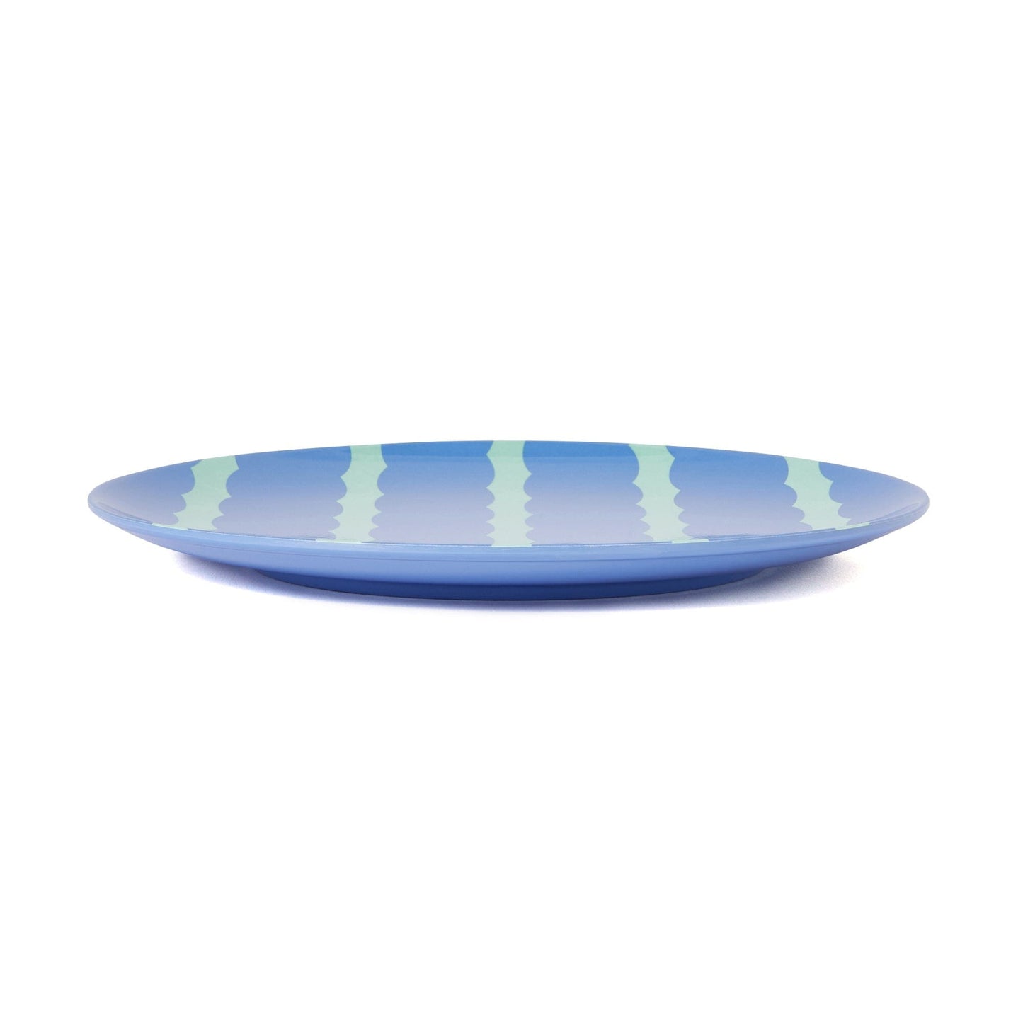 Stripe Melamine Plate Large Blue