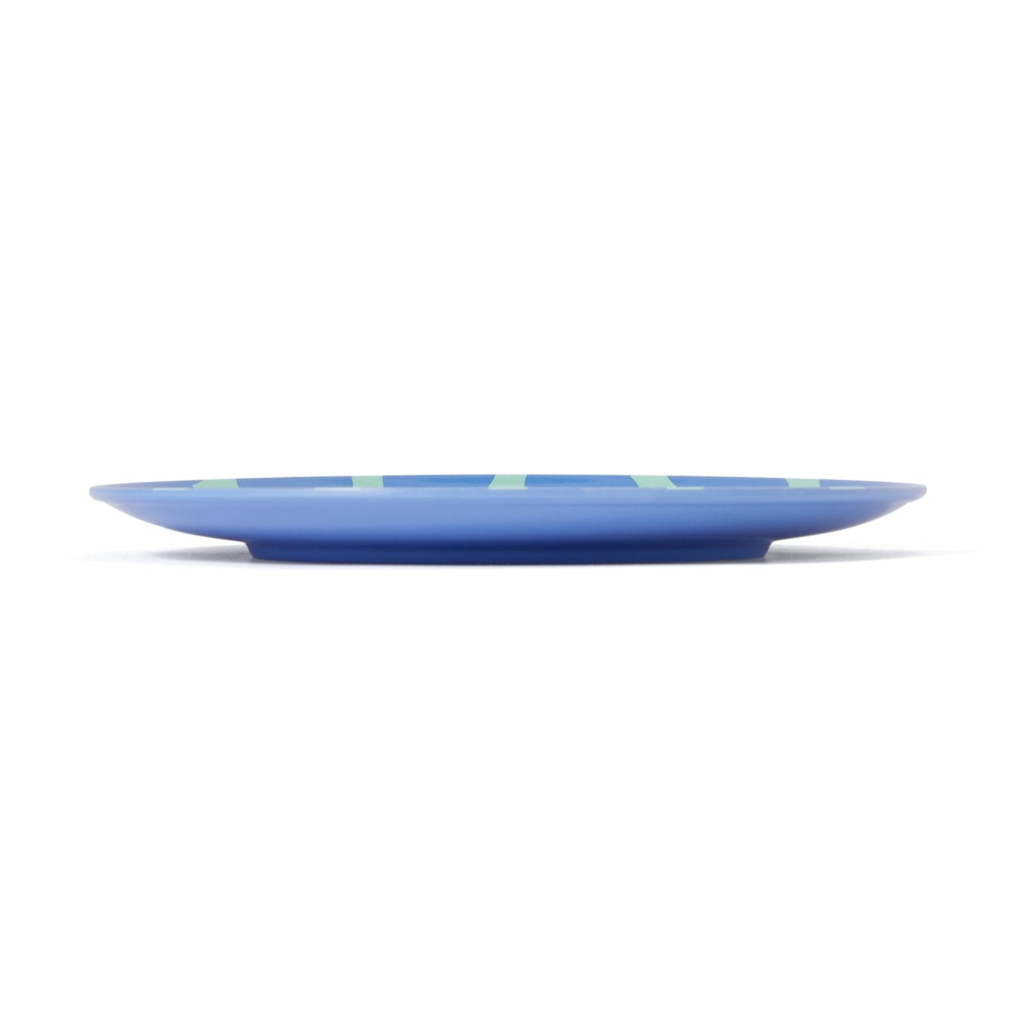 Stripe Melamine Plate Large Blue