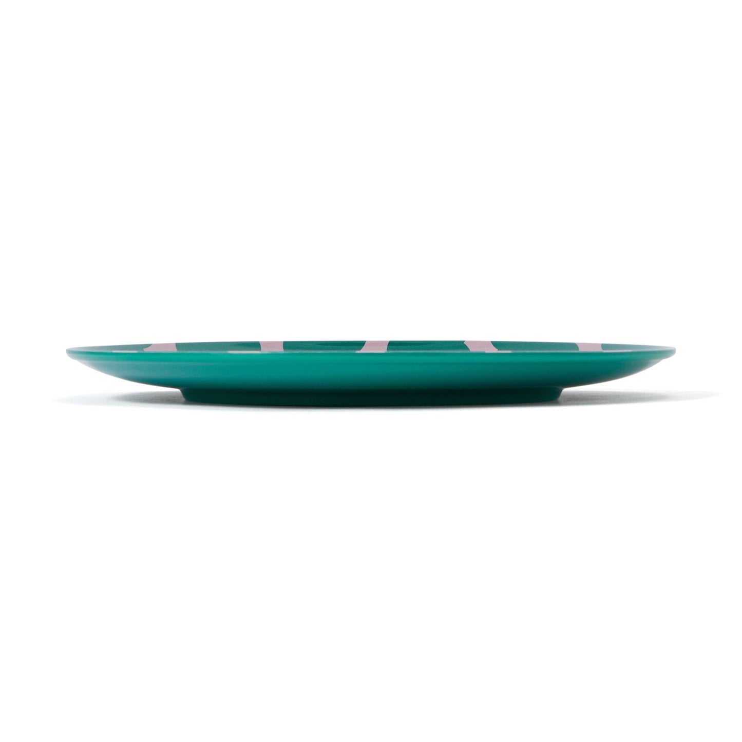 Stripe Melamine Plate Large Green