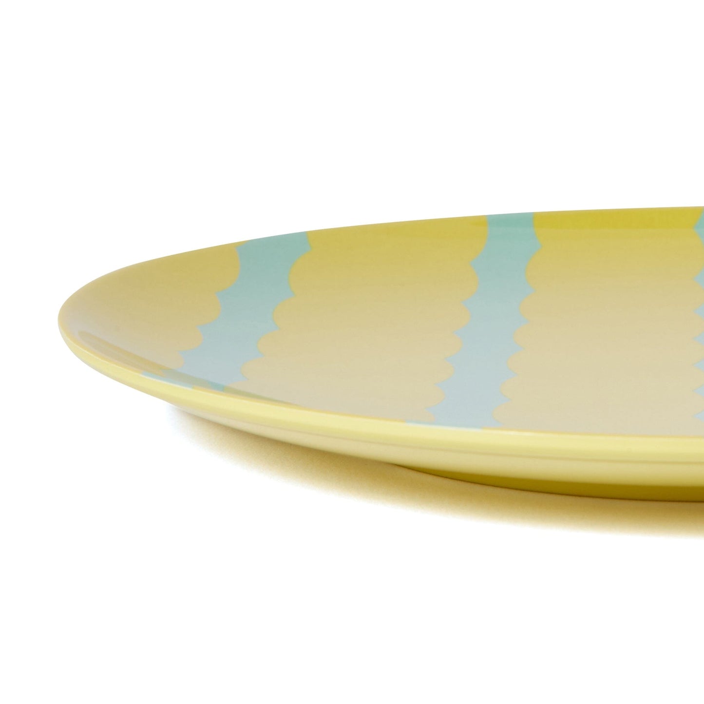 Stripe Melamine Plate Large Yellow