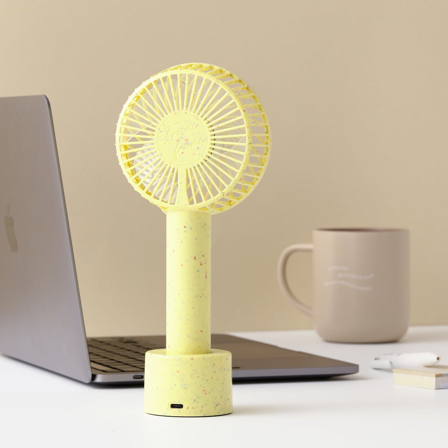 FRAIS Handy Fan Dot Yellow