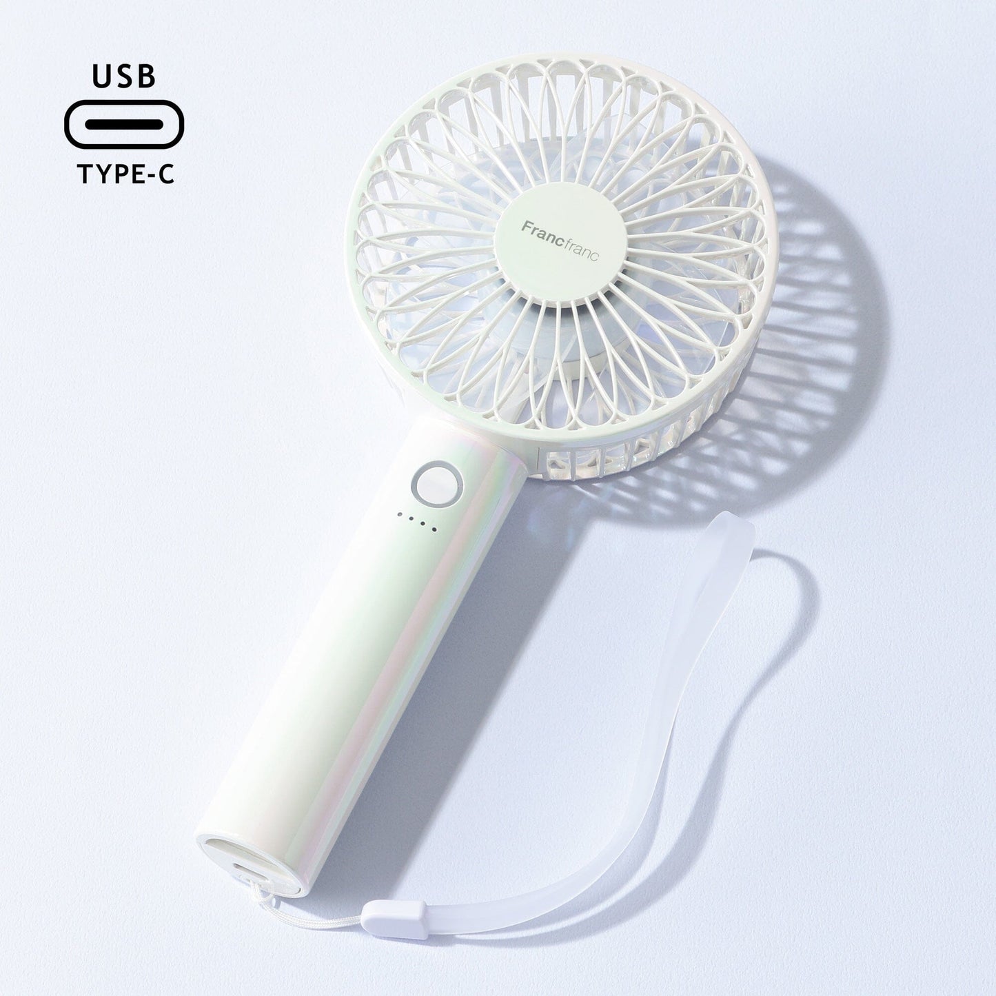 FRAIS Handy Fan Aurora White