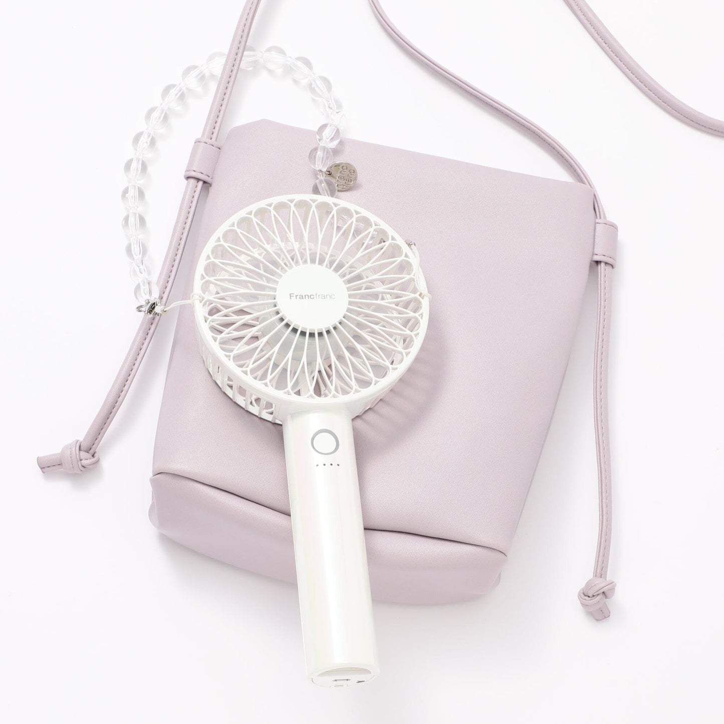 FRAIS Handy Fan Aurora White