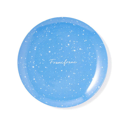 Splatter Melamine Plate Small Blue