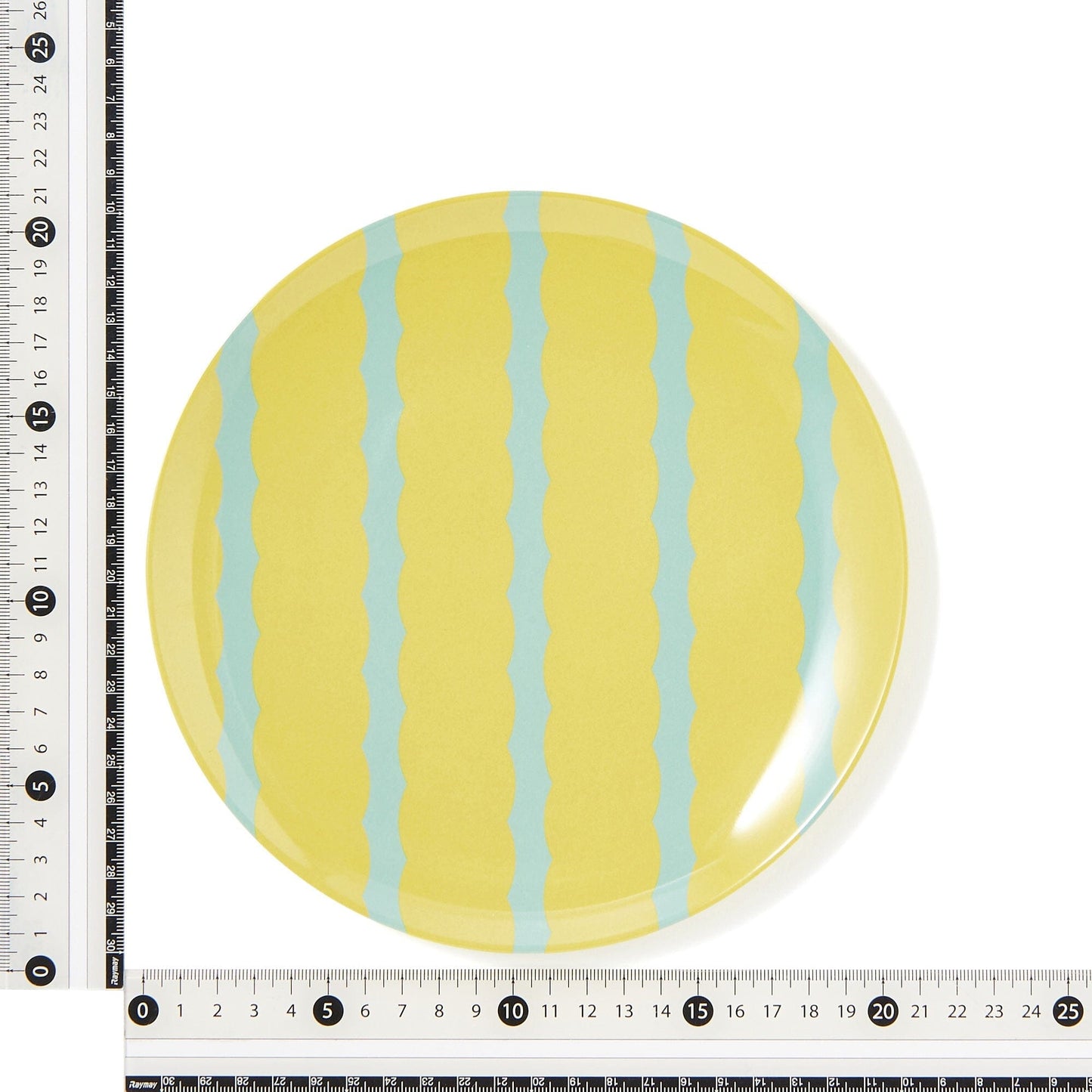 Stripe Melamine Plate Large Yellow