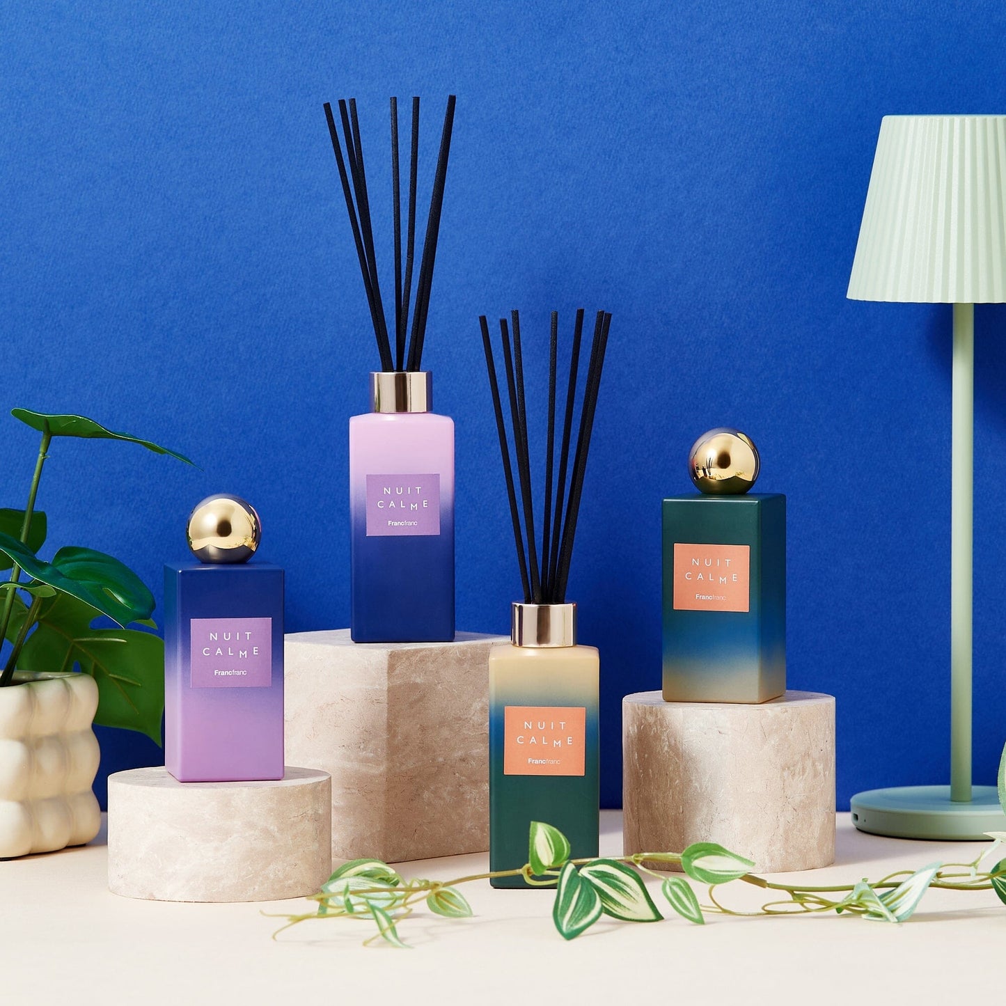 Nuit Calme Fragrance Diffuser Green (Wood & Citrus Scent)